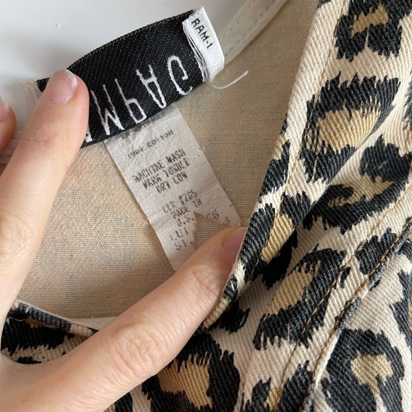 Y2K Rampage Denim Animal Print Mini Dress - S - Picture 3 of 4
